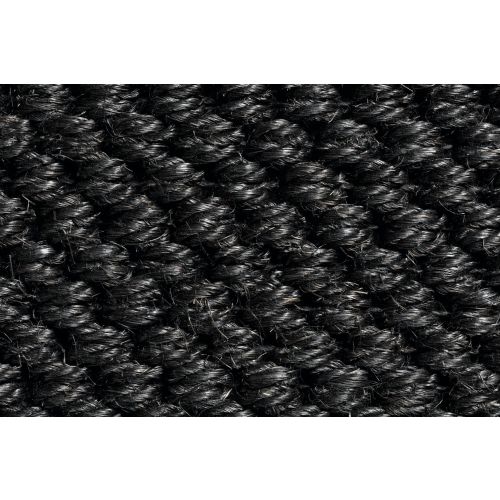 Sisal Belize 036 Black incl. lederlook band 6 cm