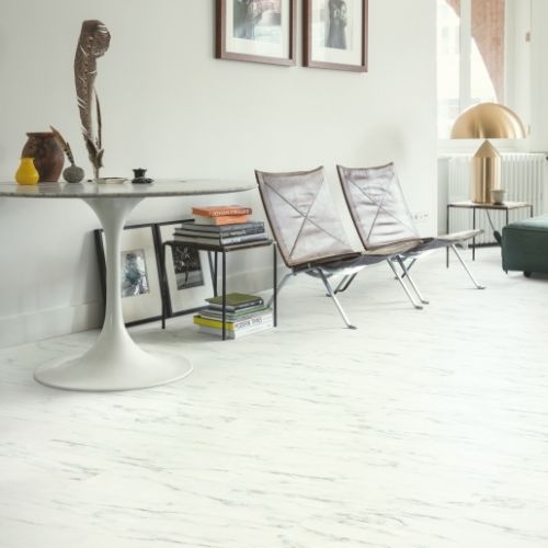 Quick Step Rigid Click PVC - Alpha Oro - AVSTU40136 Wit Carrara marmer