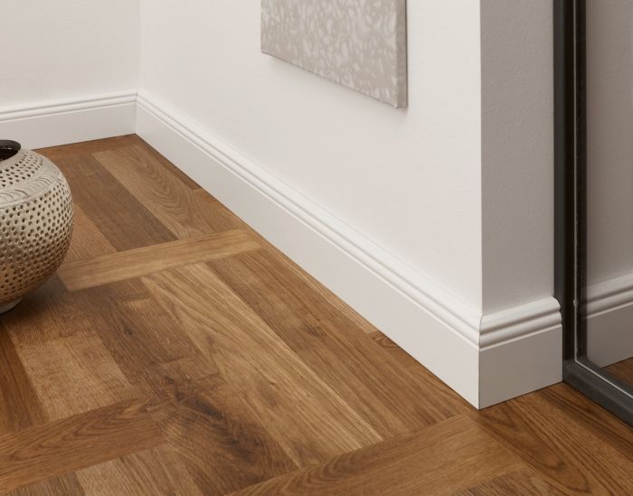 Design Floor | MDF plint 19x93x2400 mm wit of op PVC