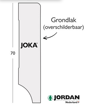 MDF Plint Recht V313 12x70x2440 mm grondlak wit (ook nog overschilderbaar)