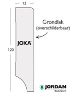 MDF Plint Recht V313 12x120x2440 mm grondlak wit (ook nog overschilderbaar)